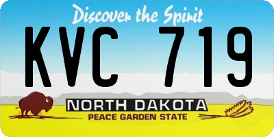 ND license plate KVC719