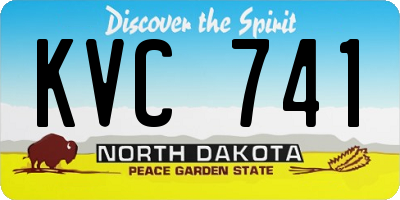 ND license plate KVC741