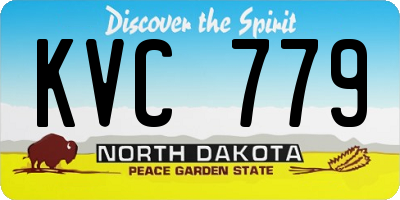 ND license plate KVC779