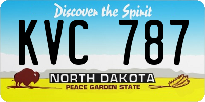 ND license plate KVC787