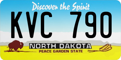 ND license plate KVC790
