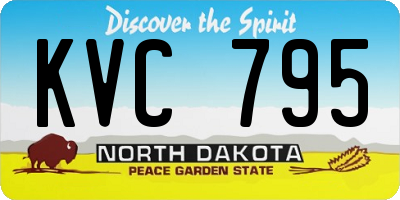 ND license plate KVC795