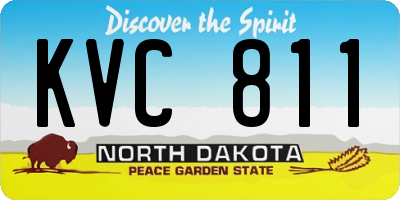ND license plate KVC811