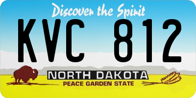 ND license plate KVC812