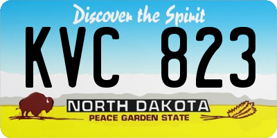 ND license plate KVC823