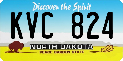 ND license plate KVC824