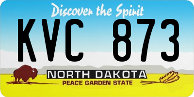 ND license plate KVC873