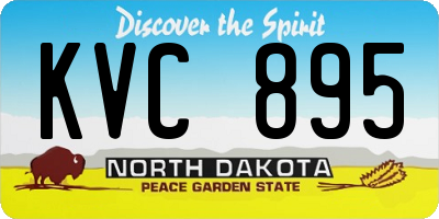 ND license plate KVC895