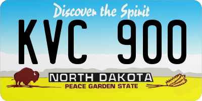 ND license plate KVC900