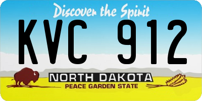 ND license plate KVC912