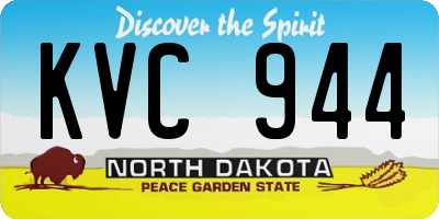 ND license plate KVC944
