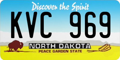 ND license plate KVC969