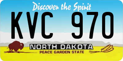 ND license plate KVC970