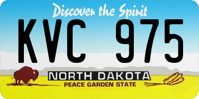 ND license plate KVC975