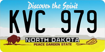 ND license plate KVC979