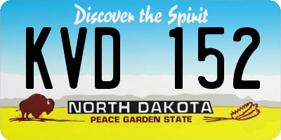 ND license plate KVD152