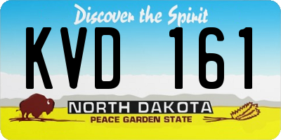 ND license plate KVD161