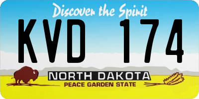 ND license plate KVD174