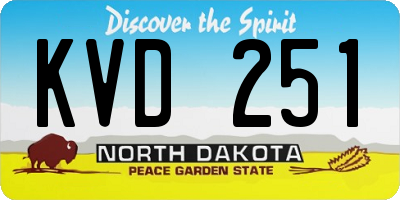 ND license plate KVD251
