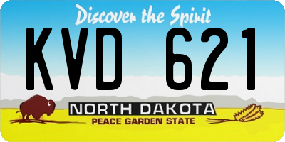 ND license plate KVD621