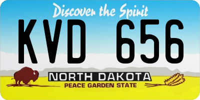 ND license plate KVD656