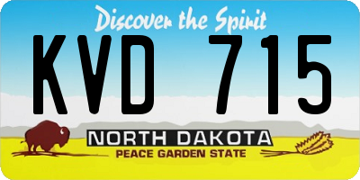 ND license plate KVD715