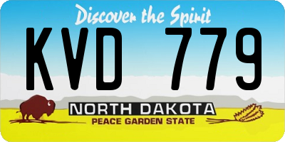 ND license plate KVD779