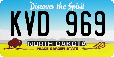 ND license plate KVD969