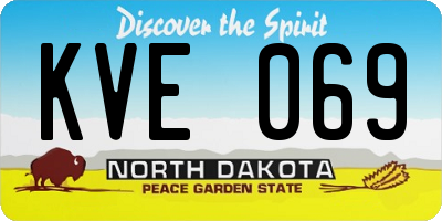 ND license plate KVE069