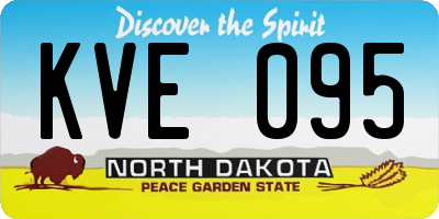 ND license plate KVE095