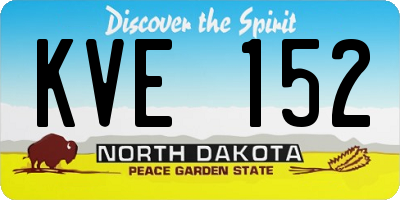 ND license plate KVE152