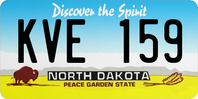 ND license plate KVE159