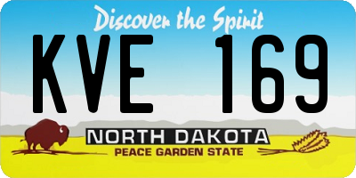 ND license plate KVE169