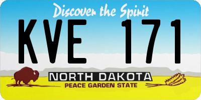 ND license plate KVE171
