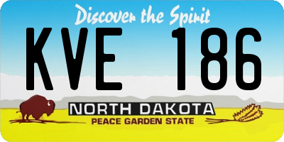 ND license plate KVE186
