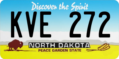 ND license plate KVE272