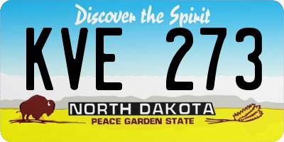 ND license plate KVE273