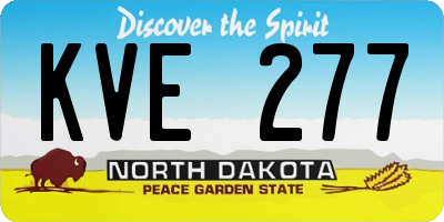ND license plate KVE277