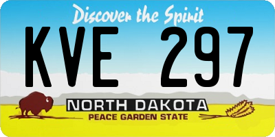 ND license plate KVE297
