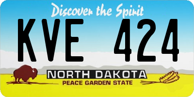 ND license plate KVE424