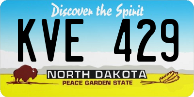 ND license plate KVE429