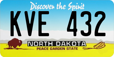 ND license plate KVE432