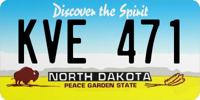 ND license plate KVE471