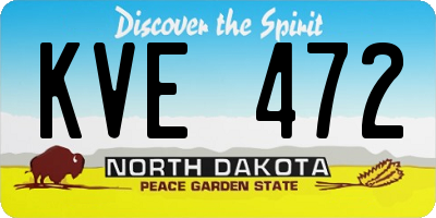 ND license plate KVE472