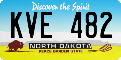 ND license plate KVE482