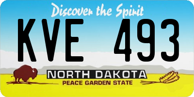 ND license plate KVE493