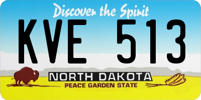 ND license plate KVE513