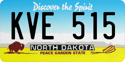 ND license plate KVE515