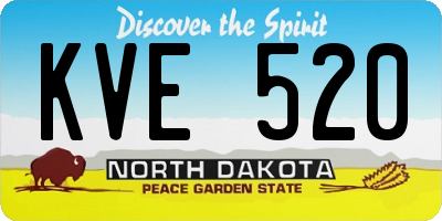 ND license plate KVE520