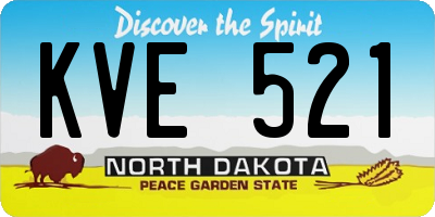 ND license plate KVE521